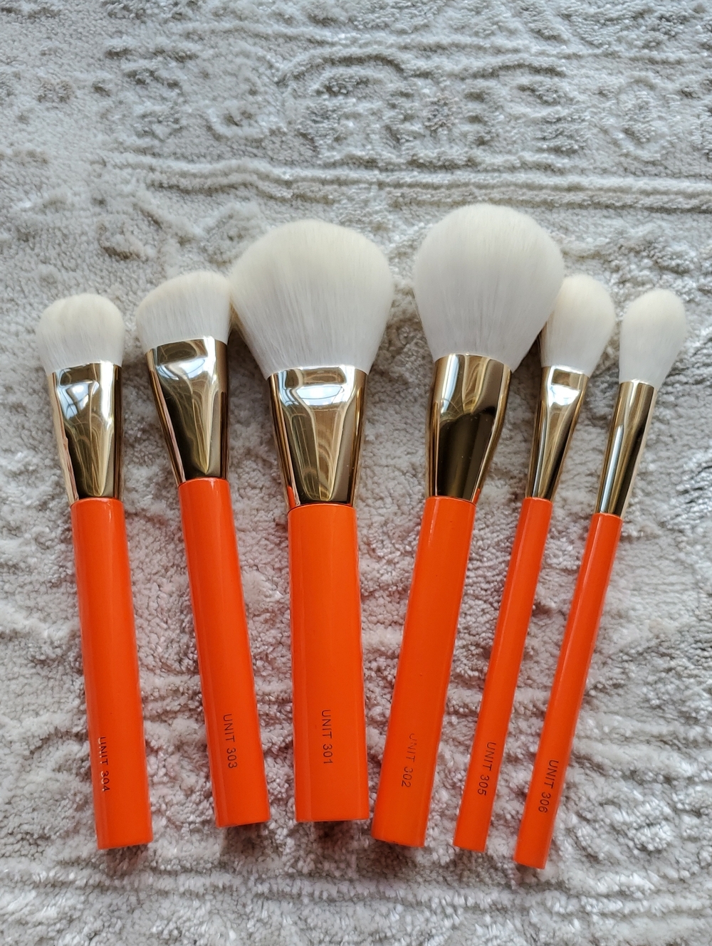 Units Orange Series Face Makeup Brushes Set of 6